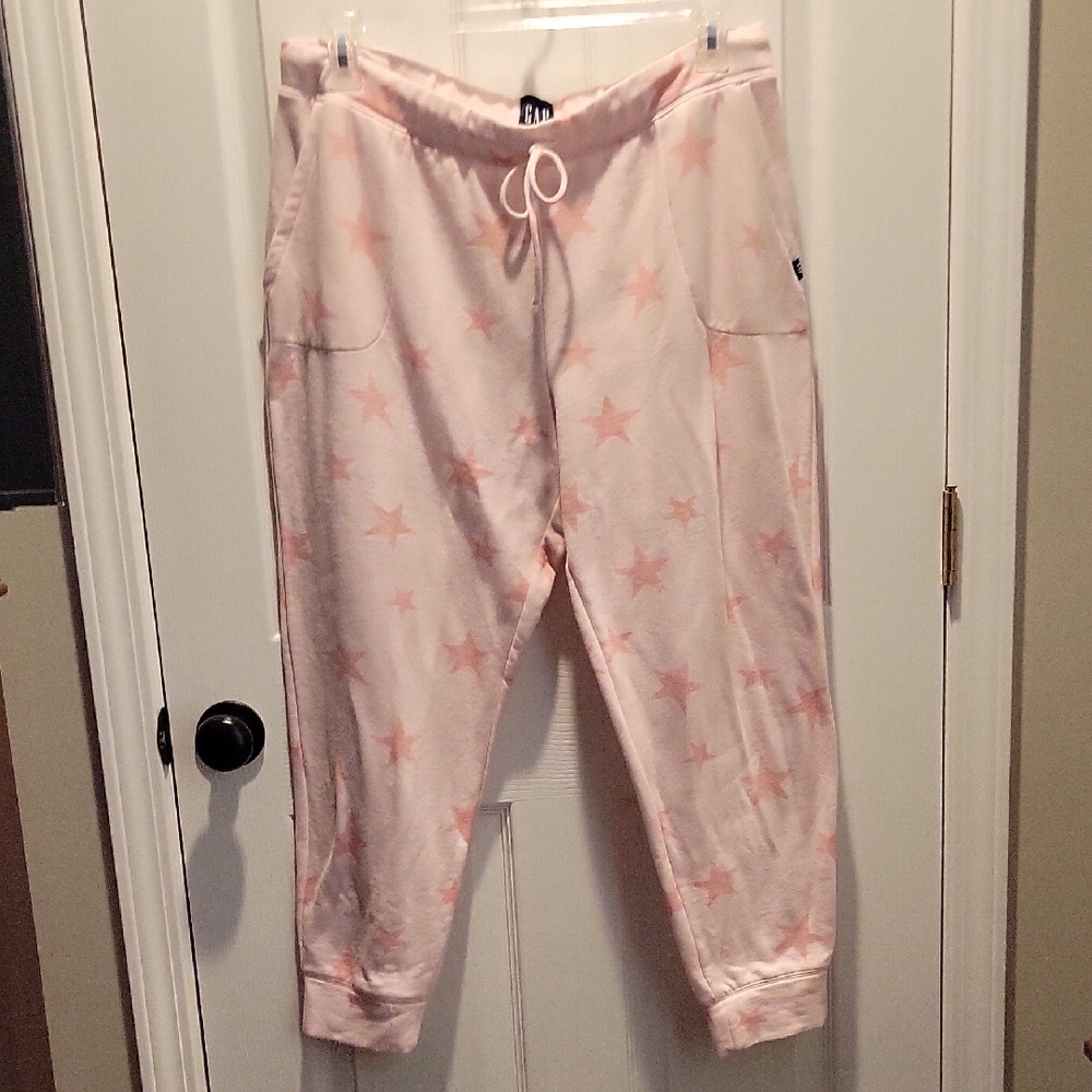GAP Pink Star Print Joggers, women's size XL.